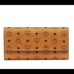 Authentic MCM Two Fold Wallet in Visetos Original